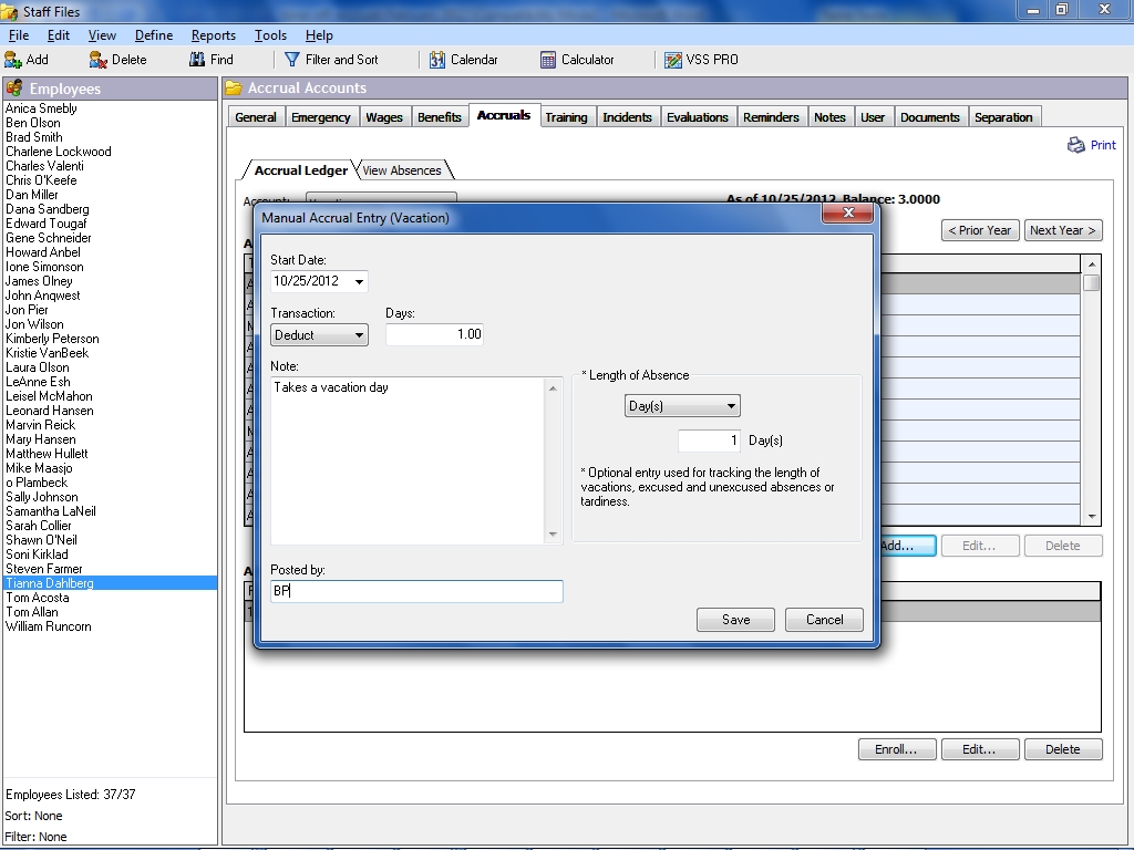 Manually Enter Deductions for Time Off Taken Manually Enter Deductions for Time Off Taken