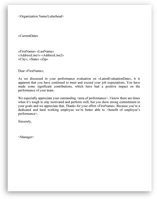 Letter of employee evaluation personal statement letter ...