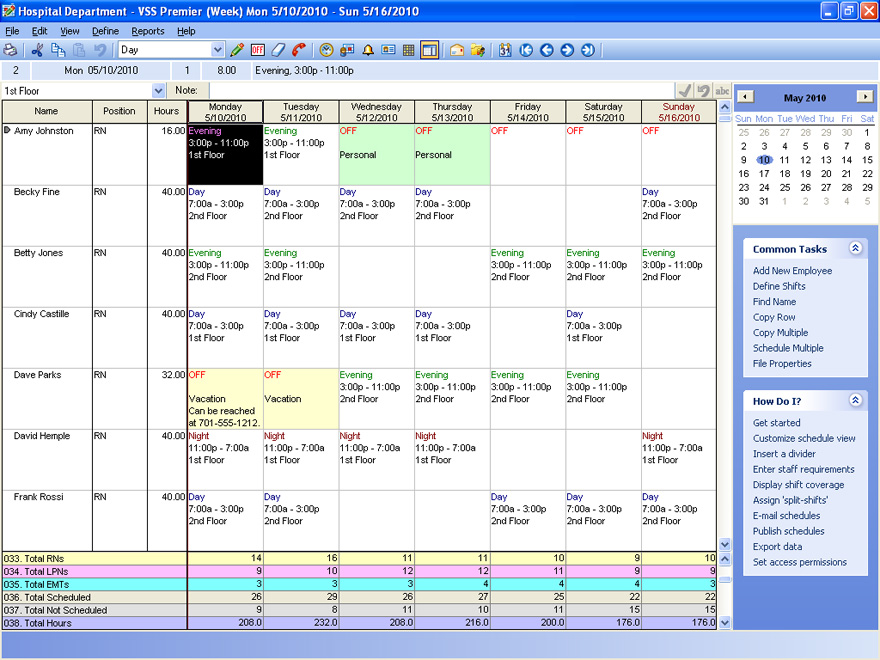 VSS Pro scheduling software helps ensure shift coverage and reduce overtime