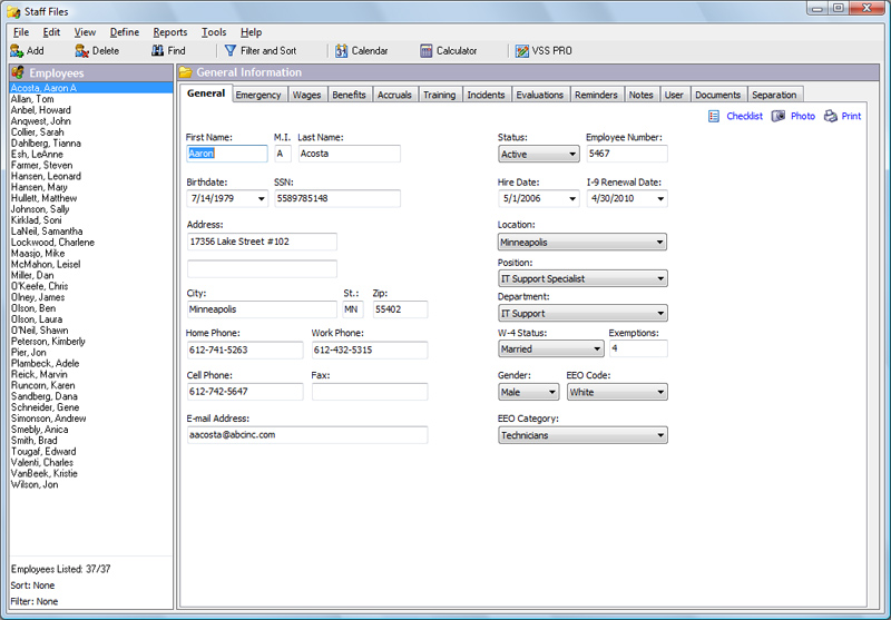 Staff Files HR Software is the easy way to manage employee information!