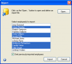 Import New Employees in Staff Scheduler Software