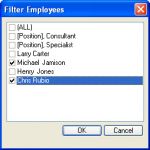 Employee Filter Creates Custom View in Appointment Software