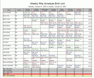 Weekly Schedule in Employee Schedule Software Weekly Schedule in Employee Schedule Software