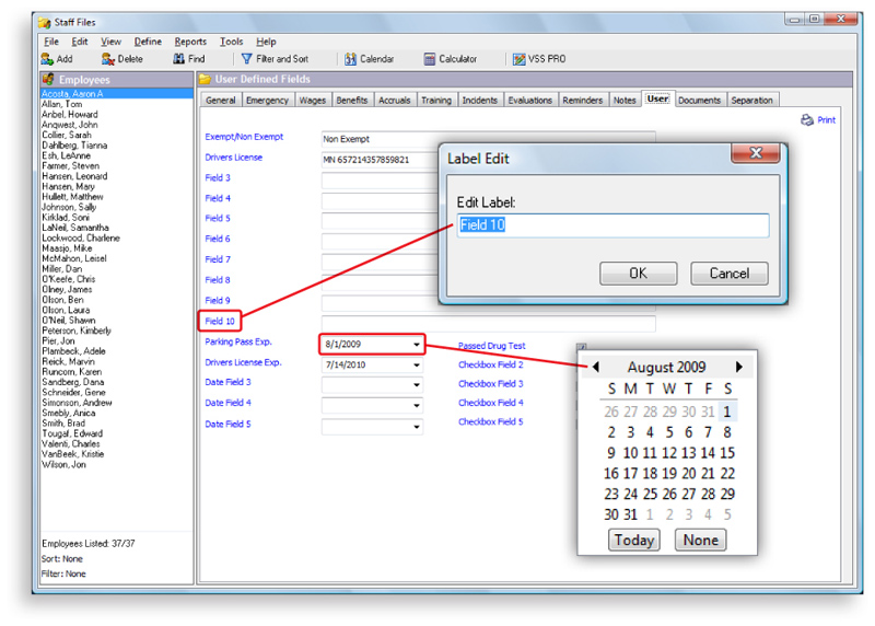 Customize Field Labels in HR Software