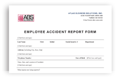 Employee Accident Report Form in HR Technology
