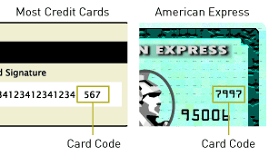 Credit card codes
